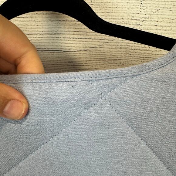 Baevely Women's Light Blue Quilted Tie Front Jacket Size Medium - Picture 7 of 8